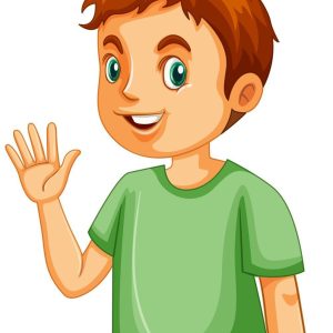 A man wearing green t shirt cartoon illustration